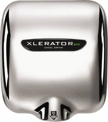 Excel Dryer - 500 Watt Silver Finish Electric Hand Dryer - 208/277 Volts, 2.2 Amps, 11-3/4" Wide x 12-11/16" High x 6-11/16" Deep - Strong Tooling