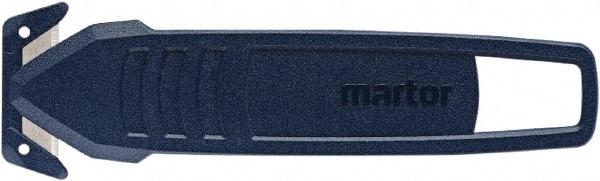 Martor USA - Recessed/Hook Blade Safety Utility Knife - Dark Blue Poly-Steel Handle, 1 Blade Included - Strong Tooling