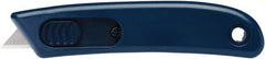 Martor USA - Retractable Utility Knife - Black & Blue Poly-Steel Handle, 1 Blade Included - Strong Tooling