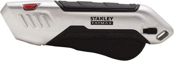 Stanley - Retractable Safety Utility Knife - 2.175" Steel Blade, Silver & Black Ergonomic Non-slip Grips Handle, 1 Blade Included - Strong Tooling