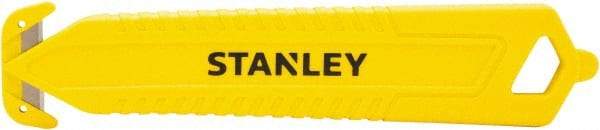 Stanley - Recessed/Concealed Fixed Blade Safety Cutter - 0.2145" Steel Blade, Yellow & Black Plastic Handle, 1 Blade Included - Strong Tooling