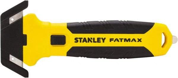 Stanley - Recessed/Concealed Fixed Blade Safety Cutter - 0.2165" Steel Blade, Yellow & Black Bi-Material Handle, 1 Blade Included - Strong Tooling