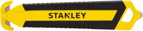 Stanley - Recessed/Concealed Fixed Blade Safety Cutter - 0.2145" Steel Blade, Yellow & Black Bi-Material Handle, 1 Blade Included - Strong Tooling