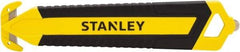 Stanley - Recessed/Concealed Fixed Blade Safety Cutter - 0.2145" Steel Blade, Yellow & Black Bi-Material Handle, 1 Blade Included - Strong Tooling