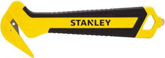 Stanley - Recessed/Concealed Fixed Blade Safety Cutter - 0.372" Steel Blade, Yellow & Black Bi-Material Handle, 1 Blade Included - Strong Tooling