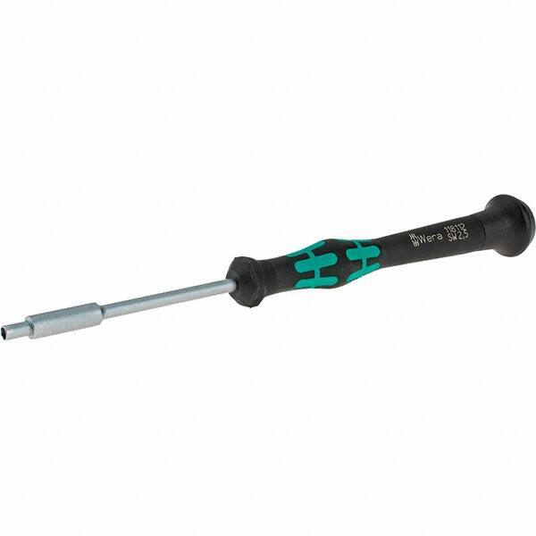 Wera - 2.5mm Solid Shaft Precision Nutdriver - Cushion Grip Handle, 6-1/4" OAL - Strong Tooling