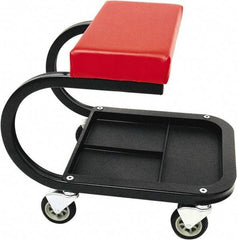 Whiteside - 440 Lb Capacity, 4 Wheel Creeper Seat with Tray - Steel, 15-1/2" Long x 19" High x 14" Wide - Strong Tooling