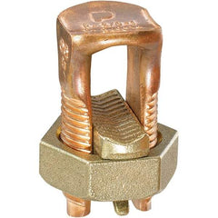 Panduit - 8 AWG, Copper Wire Compatible, Copper Alloy, Hex Split Bolt Connector - 3-3/4" OAL, 1.03" Wire Slot Diam, 26.162" Head Width - Strong Tooling