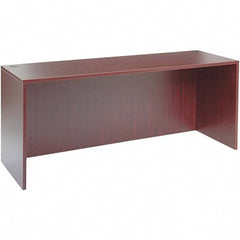 ALERA - 70.88" Long x 29.63" High x 23.63" Deep, Kneespace Credenza - Mahogany (Color), Woodgrain Laminate - Strong Tooling