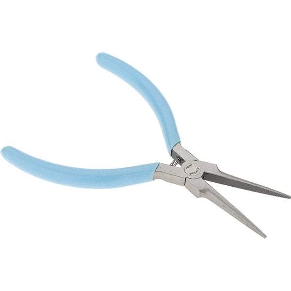 Xcelite - 1-3/4" Jaw Length x 15/32" Jaw Width, Long Needle Nose Comfort Grip Pliers - Serrated Jaw, Bi-Material Cushion Handle - Strong Tooling