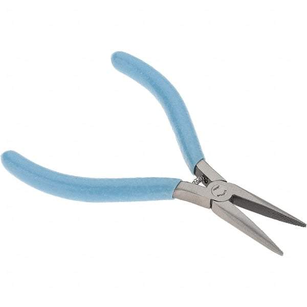 Xcelite - 1-3/16" Jaw Length x 7/16" Jaw Width, Long Nose Comfort Grip Pliers - Serrated Jaw, Bi-Material Cushion Handle - Strong Tooling