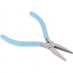 Xcelite - 5" Jaw Length x 7/16" Jaw Width, Long Flat Nose Comfort Grip Pliers - Smooth Jaw, Bi-Material Cushion Handle - Strong Tooling