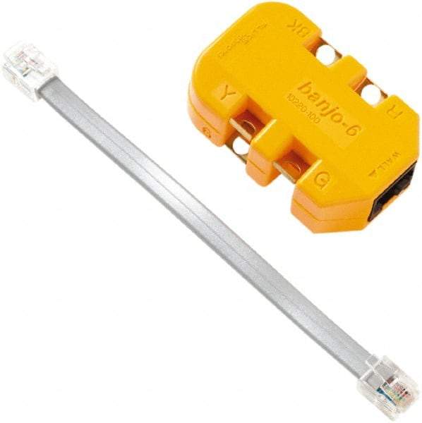 Fluke Networks - Yellow Electrical Test Equipment Modular Adapter - Use with Telephone Test Sets - Strong Tooling