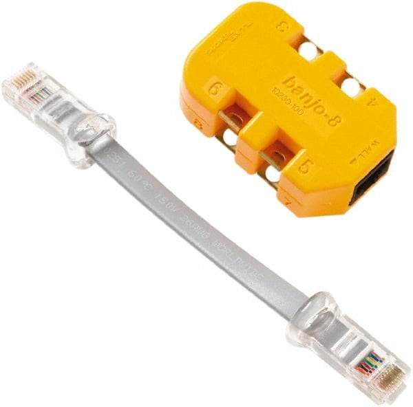 Fluke Networks - Yellow Electrical Test Equipment Modular Adapter - Use with Telephone Test Sets - Strong Tooling