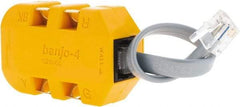 Fluke Networks - Yellow Electrical Test Equipment Modular Adapter - Use with Telephone Test Sets - Strong Tooling