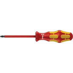 Wera - #1 Point, 3-1/8" Blade Length Insulated Screwdriver - 161mm OAL - Strong Tooling