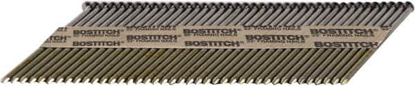 Stanley Bostitch - 11 Gauge 0.131" Shank Diam 3-1/4" Long Framing Nails for Power Nailers - Steel, Galvanized Finish, Smooth Shank, Angled Stick Paper Tape Collation, Round Head - Strong Tooling