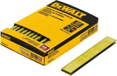 DeWALT - 5/8" Long x 1/4" Wide, 18 Gauge Crowned Construction Staple - Steel, Copper Finish, Chisel Point - Strong Tooling