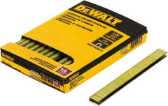 DeWALT - 1/2" Long x 1/4" Wide, 18 Gauge Crowned Construction Staple - Steel, Copper Finish, Chisel Point - Strong Tooling