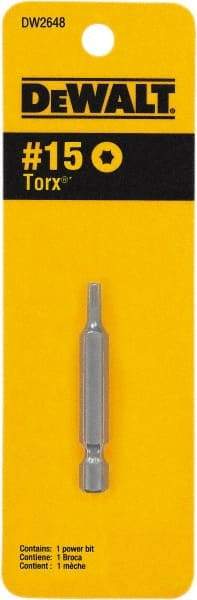 DeWALT - T15 Torx Bit - 1/4" Drive, 1" OAL - Strong Tooling