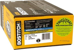 Stanley Bostitch - 13 Gauge 2" Long Siding Nails for Power Nailers - Steel, Galvanized Finish, Smooth Shank, Coil Wire Collation, Round Head, Blunt Diamond Point - Strong Tooling