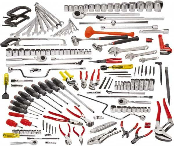 Proto - 164 Piece 1/4, 3/8, 1/2 & 3/4" Drive Master Tool Set - Comes in Roller Cabinet - Strong Tooling