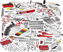 Proto - 411 Piece 1/4, 3/8 & 1/2" Drive Master Tool Set - Comes in Roller Cabinet with Top Chest - Strong Tooling