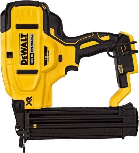 DeWALT - Cordless Brad Nailer - 18 Gauge Nail Diam, 5/8 to 2-1/8" Long Nail, Lithium-Ion Batteries Not Included - Strong Tooling