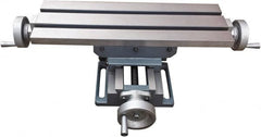 Interstate - 6-1/8" Table Width x 18-5/8" Table Length, 9" Cross Travel x 13" Longitudinal Travel, Slide Machining Table - 5.28" Overall Height, Two 1/2" Longitudinal T Slots - Strong Tooling