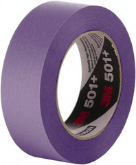 3M - 24mm Wide x 55 m Long Purple Crepe Paper Masking Tape - Series 501+, 33 In/Lb Tensile Strength - Strong Tooling