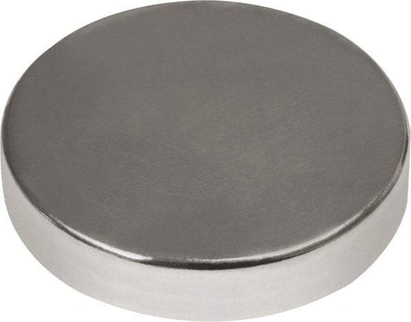 Mag-Mate - 3/4" Diam x 1/8" High Neodymium Rare Earth Magnet - 18 Lb Max Capacity, 180°F Max, Nickel Plated - Strong Tooling