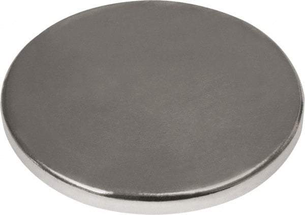 Mag-Mate - 3/4" Diam x 1/16" High Neodymium Rare Earth Magnet - 15.3 Lb Max Capacity, 180°F Max, Nickel Plated - Strong Tooling