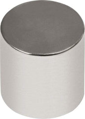 Mag-Mate - 3/8" Diam x 1/2" High Neodymium Rare Earth Magnet - 8.5 Lb Max Capacity, 180°F Max, Nickel Plated - Strong Tooling