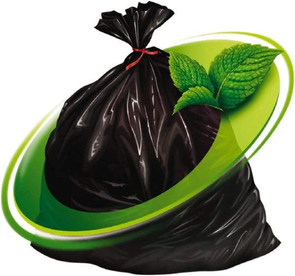 Mint-X - 1.7 mil Thick, Rodent Repellent Trash Bags - Linear Low-Density Polyethylene (LLDPE), Flat Pack Dispenser, 43" Wide x 47" High, Black - Strong Tooling