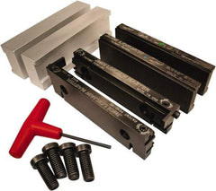 Jet Machining - 6" Jaw Width, " Jaw Height, Standard Vise Jaw Sets - Hardened Steel - Strong Tooling