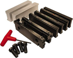 Jet Machining - 6" Jaw Width, " Jaw Height, Standard Vise Jaw Sets - Hardened Steel - Strong Tooling