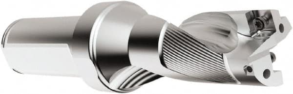 Seco - 68mm Max Drill Depth, 2xD, 34mm Diam, Indexable Insert Drill - 2 Inserts, 32mm Shank Diam, Straight Shank - Strong Tooling