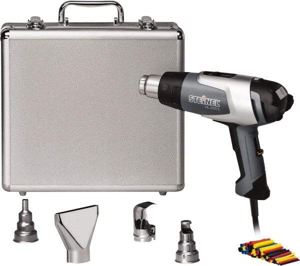 Steinel - 120 to 1,150°F Heat Setting, 4 to 13 CFM Air Flow, Heat Gun Kit - 120 Volts, 13.3 Amps, 1,600 Watts, 6' Cord Length - Strong Tooling