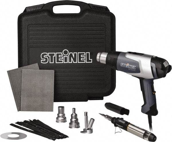 Steinel - 120 to 1,200°F Heat Setting, 4 to 13 CFM Air Flow, Heat Gun Kit - 120 Volts, 13.5 Amps, 1,600 Watts, 6' Cord Length - Strong Tooling