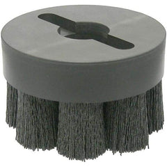 Weiler - 4" 120 Grit Ceramic Crimped Disc Brush - Fine Grade, Drive Arbor Connector, 1-1/2" Trim Length, 1-1/4" Arbor Hole - Strong Tooling