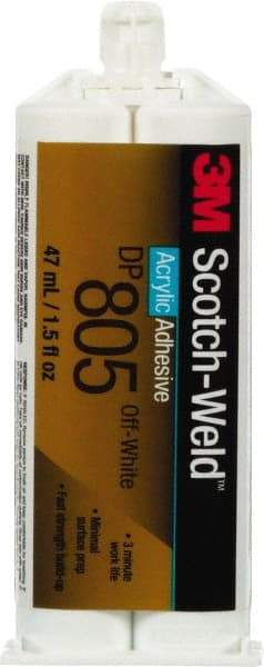 3M - 48.5 mL Cartridge Two Part Acrylic Adhesive - 3 to 4 min Working Time - Strong Tooling