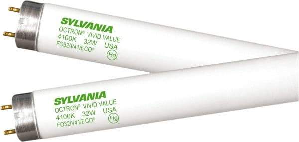 SYLVANIA - 32 Watt Fluorescent Tubular Medium Bi-Pin Lamp - 5,000°K Color Temp, 2,500 Lumens, T8, 22,000 hr Avg Life - Strong Tooling