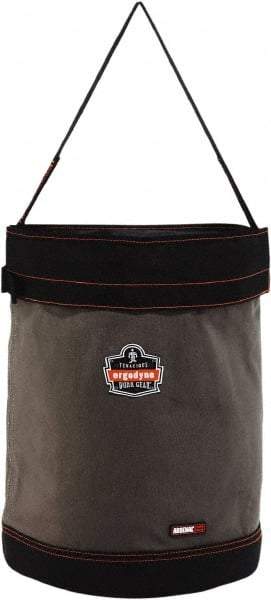 Ergodyne - 1 Pocket Gray & Black Canvas Tool Bucket - 16" Wide x 16" Deep x 20" High - Strong Tooling