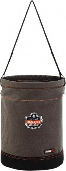 Ergodyne - 1 Pocket Gray Canvas Tool Bucket - 12-1/2" Wide x 12-1/2" Deep x 17" High - Strong Tooling