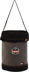 Ergodyne - 1 Pocket Gray & Black Canvas Tool Bucket - 12-1/2" Wide x 12-1/2" Deep x 17" High - Strong Tooling