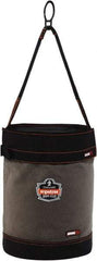 Ergodyne - 1 Pocket Gray & Black Canvas Tool Bucket - 12-1/2" Wide x 12-1/2" Deep x 17" High - Strong Tooling