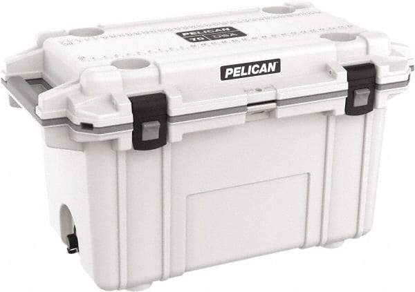 Pelican Products, Inc. - 70 Qt Cooler - Polypropylene, White/Gray - Strong Tooling