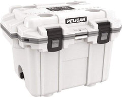 Pelican Products, Inc. - 30 Qt Cooler - Polypropylene, White/Gray - Strong Tooling