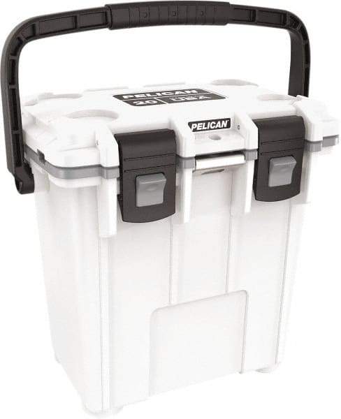 Pelican Products, Inc. - 20 Qt Cooler - Polypropylene, White/Gray - Strong Tooling