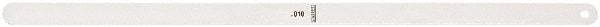 Starrett - Feeler Gages   Thickness (Decimal Inch): 0.0100    Leaf Length (Inch): 12 - Strong Tooling